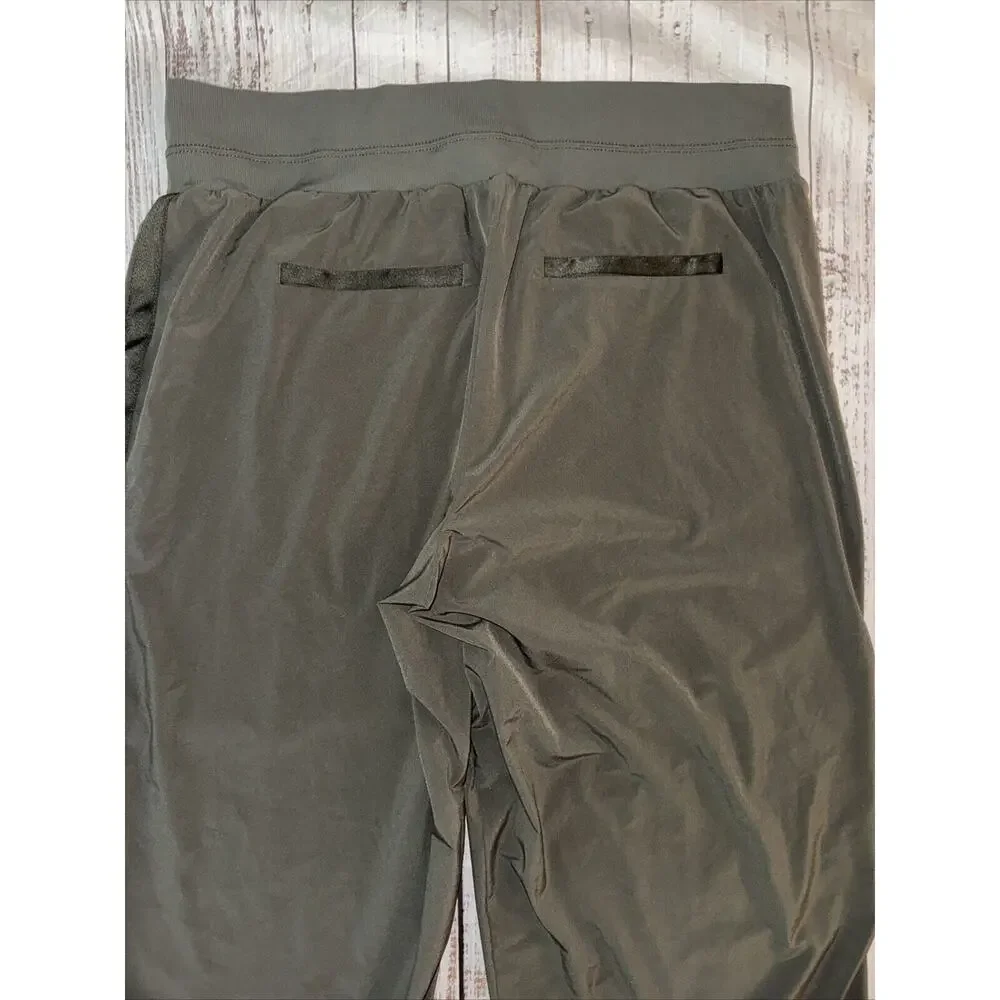 Athleta Women’s Nolita Wide‎ Leg Dark Green Pants Pull On Comfort Size 20